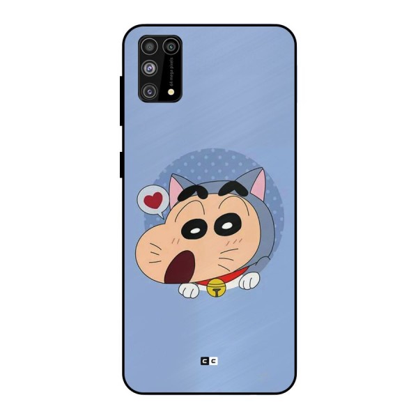 Cat Shinchan Metal Back Case for Galaxy M31