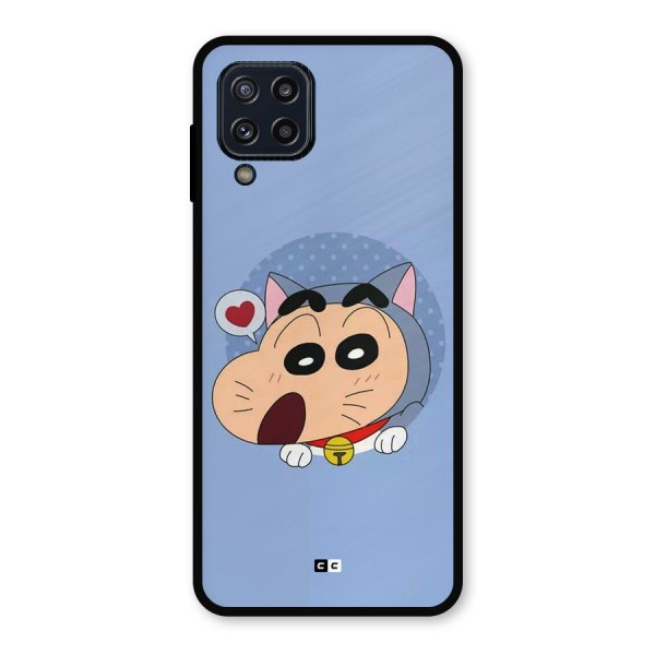 Cat Shinchan Metal Back Case for Galaxy M32