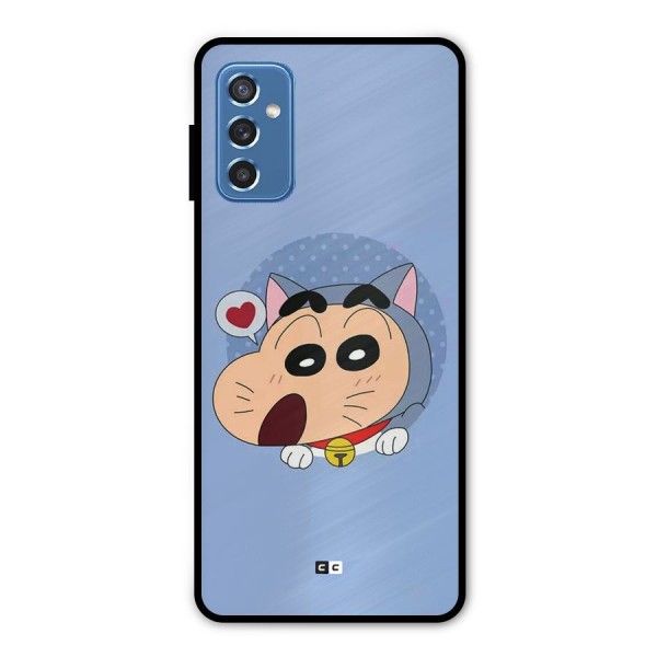 Cat Shinchan Metal Back Case for Galaxy M52 5G