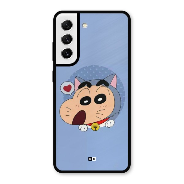 Cat Shinchan Metal Back Case for Galaxy S21 FE 5G