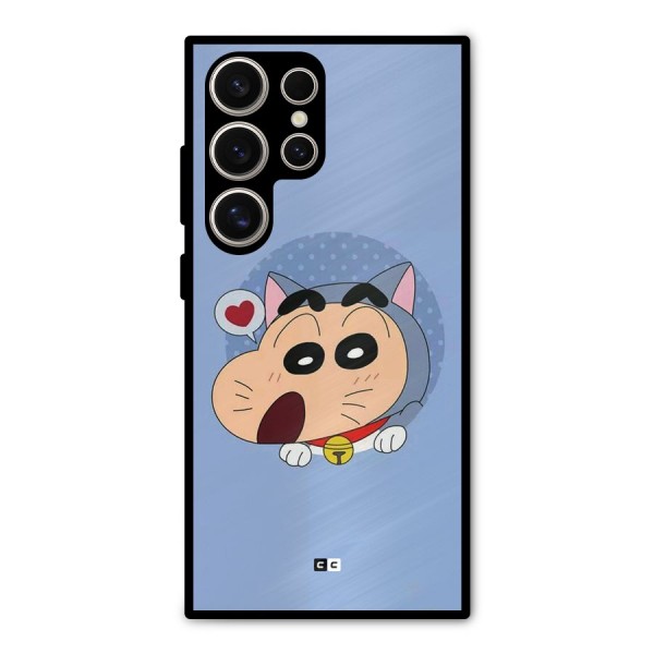 Cat Shinchan Metal Back Case for Galaxy S24 Ultra