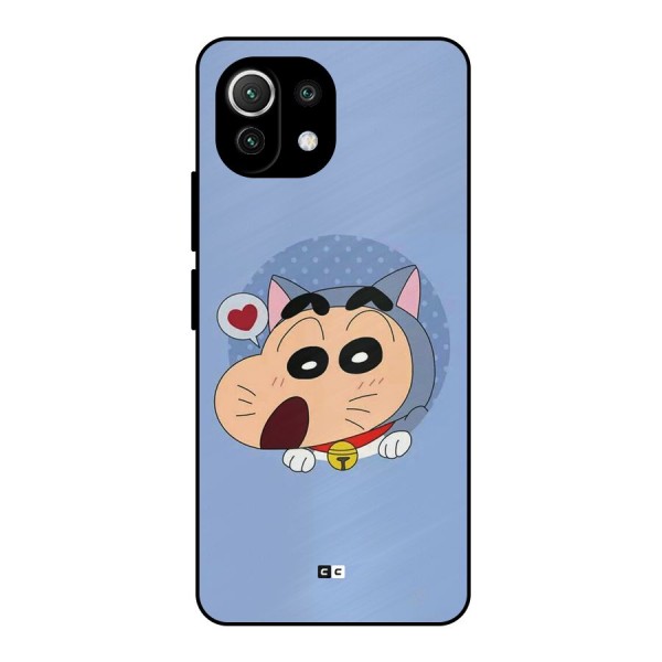 Cat Shinchan Metal Back Case for Mi 11 Lite