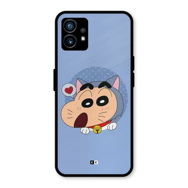 Cat Shinchan Metal Back Case for Nothing Phone 1