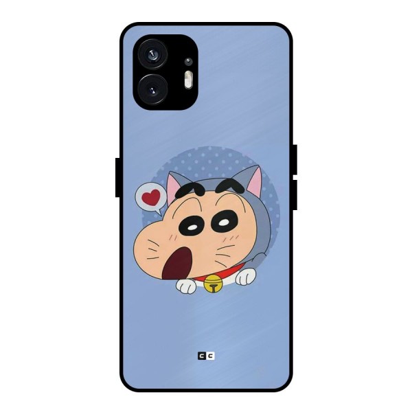 Cat Shinchan Metal Back Case for Nothing Phone 2