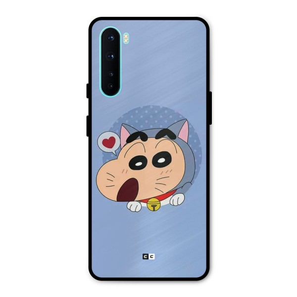 Cat Shinchan Metal Back Case for OnePlus Nord