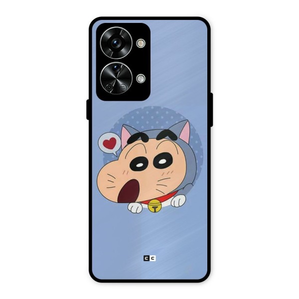 Cat Shinchan Metal Back Case for OnePlus Nord 2T