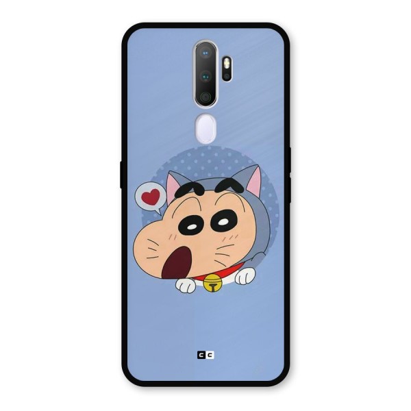 Cat Shinchan Metal Back Case for Oppo A5 (2020)