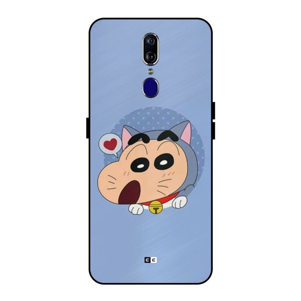 Cat Shinchan Metal Back Case for Oppo F11