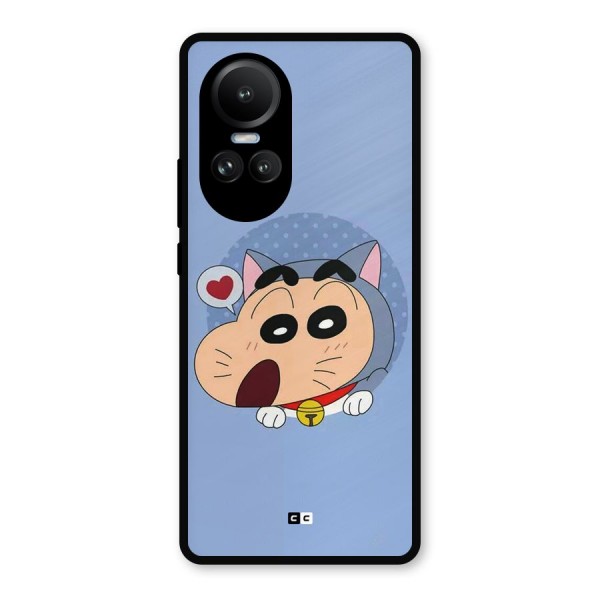 Cat Shinchan Metal Back Case for Oppo Reno10