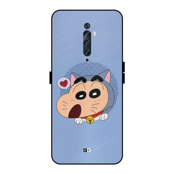 Cat Shinchan Metal Back Case for Oppo Reno2 F