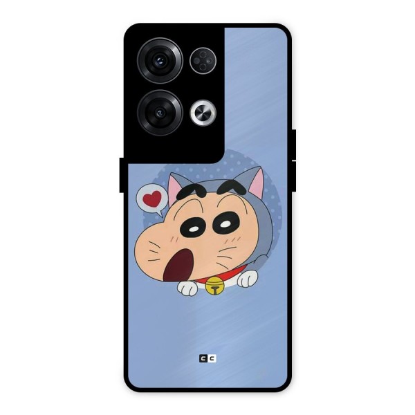 Cat Shinchan Metal Back Case for Oppo Reno8 Pro 5G