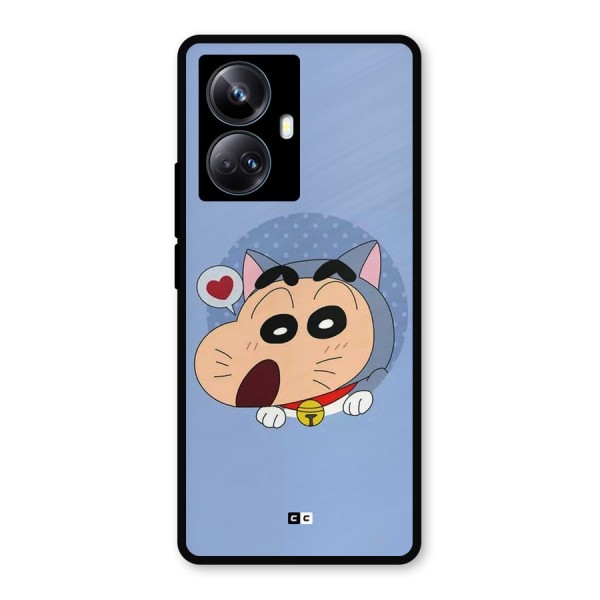 Cat Shinchan Metal Back Case for Realme 10 Pro Plus