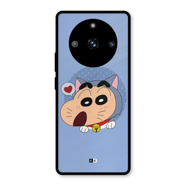 Cat Shinchan Metal Back Case for Realme 11 Pro