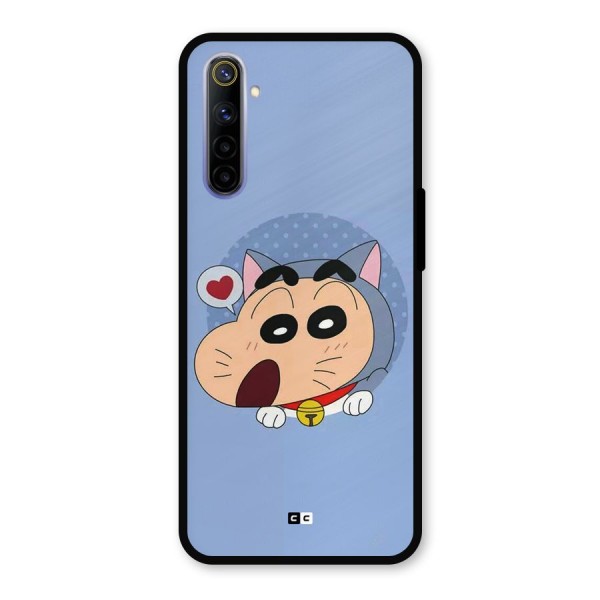 Cat Shinchan Metal Back Case for Realme 6