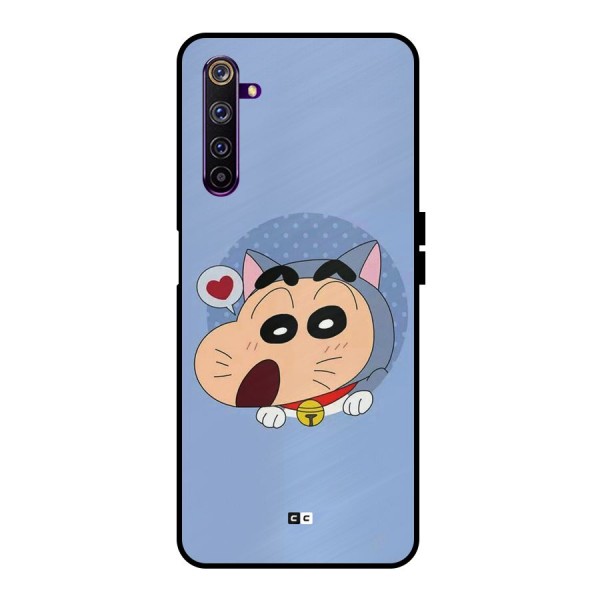 Cat Shinchan Metal Back Case for Realme 6 Pro