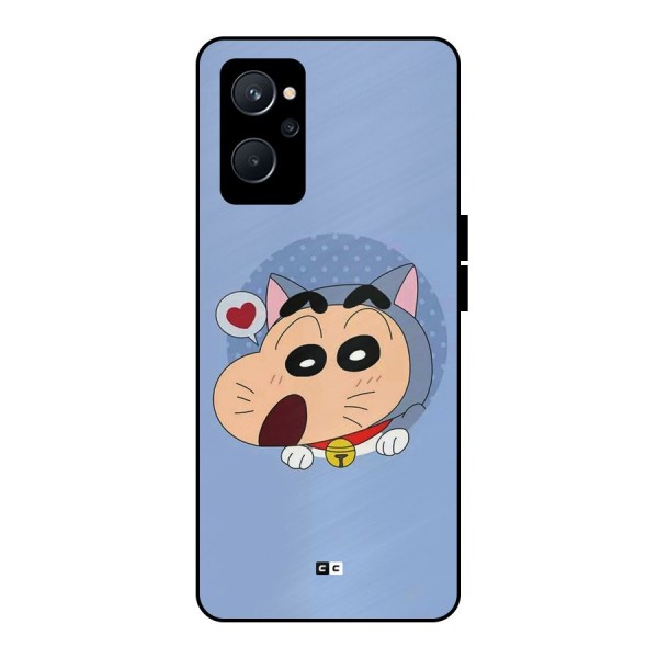 Cat Shinchan Metal Back Case for Realme 9i 5G