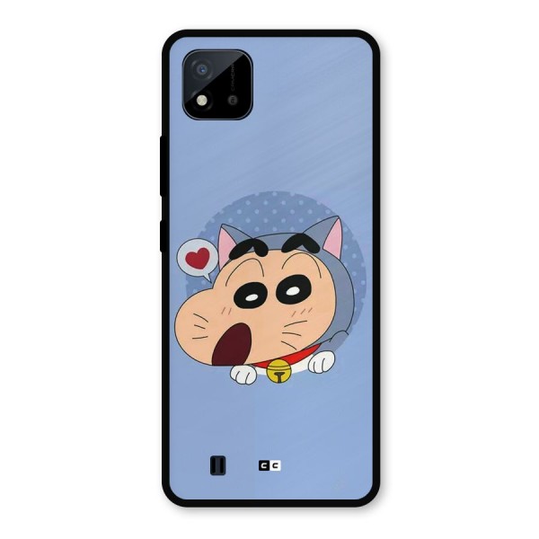 Cat Shinchan Metal Back Case for Realme C11 2021