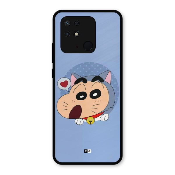 Cat Shinchan Metal Back Case for Redmi 10