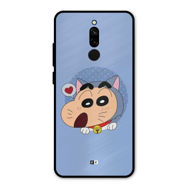 Cat Shinchan Metal Back Case for Redmi 8