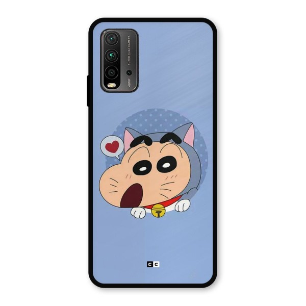 Cat Shinchan Metal Back Case for Redmi 9 Power