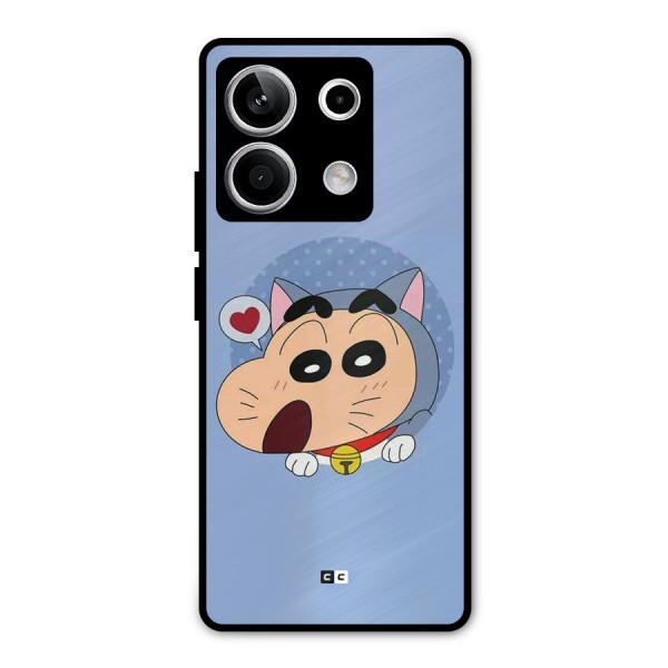 Cat Shinchan Metal Back Case for Redmi Note 13 5G