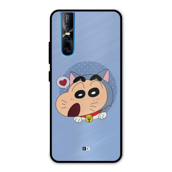 Cat Shinchan Metal Back Case for Vivo V15 Pro