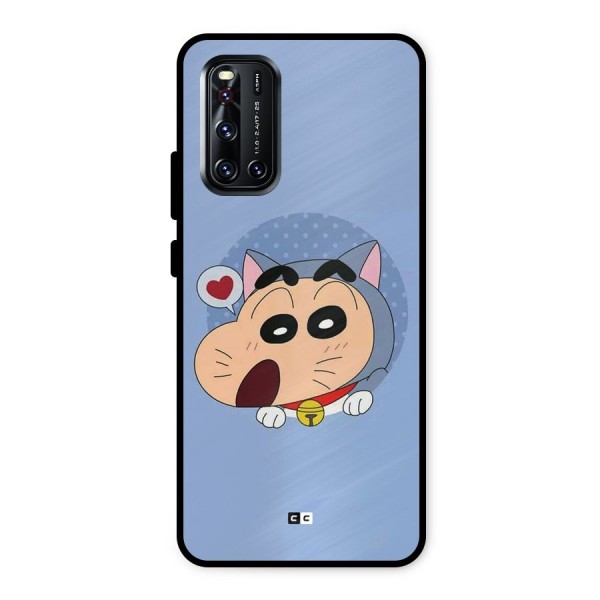 Cat Shinchan Metal Back Case for Vivo V19