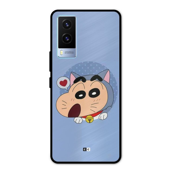 Cat Shinchan Metal Back Case for Vivo V21e 5G