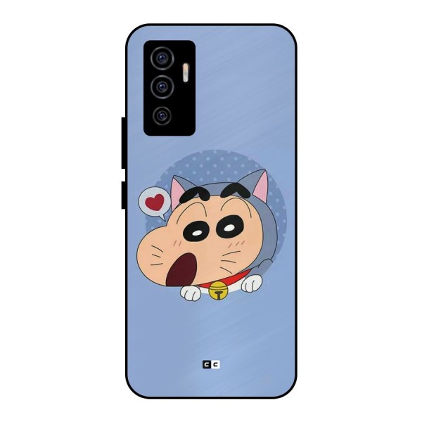 Cat Shinchan Metal Back Case for Vivo V23e