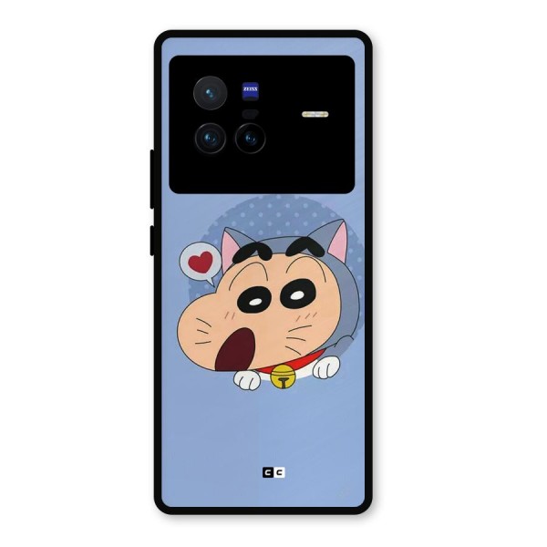 Cat Shinchan Metal Back Case for Vivo X80