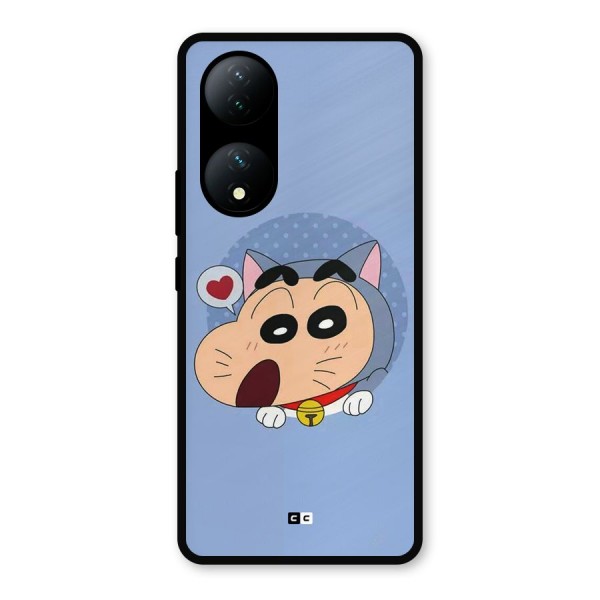 Cat Shinchan Metal Back Case for Vivo Y100