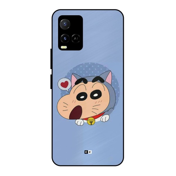 Cat Shinchan Metal Back Case for Vivo Y21A