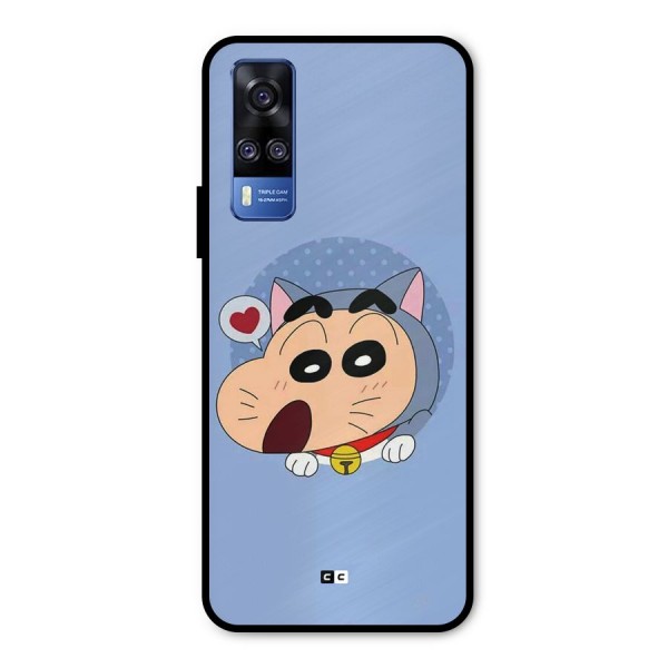 Cat Shinchan Metal Back Case for Vivo Y31