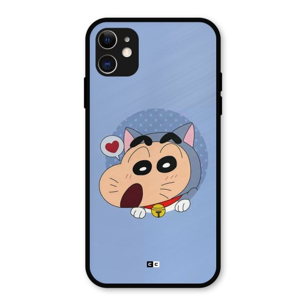 Cat Shinchan Metal Back Case for iPhone 11