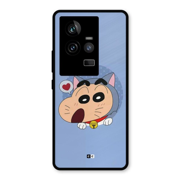 Cat Shinchan Metal Back Case for iQOO 11 5G