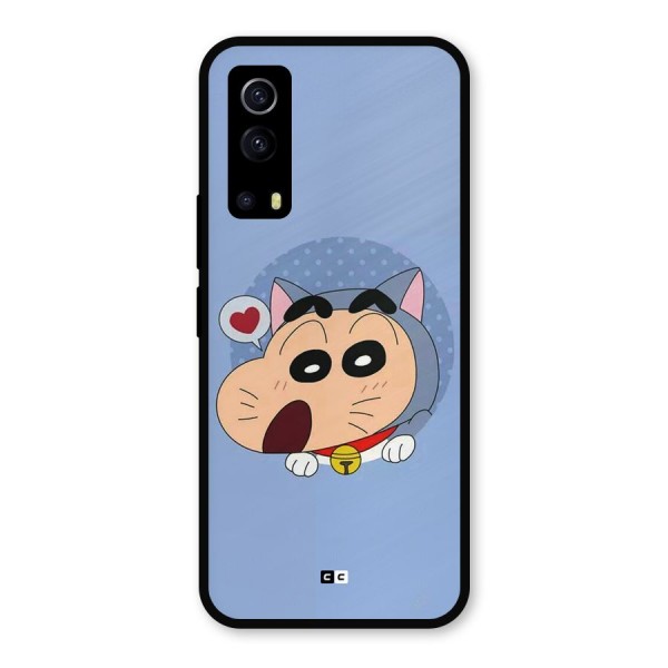 Cat Shinchan Metal Back Case for iQOO Z3