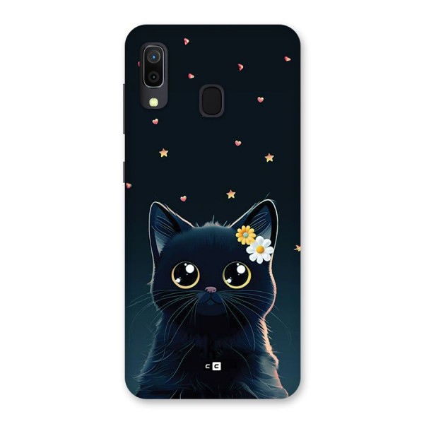 Cat With Flowers Back Case for Galaxy A30