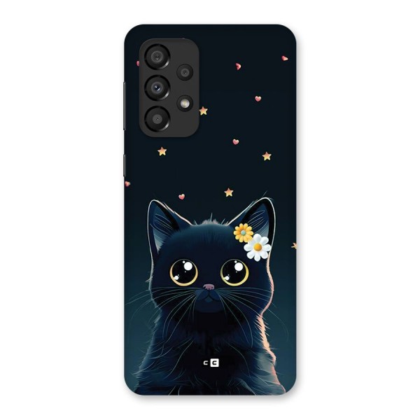 Cat With Flowers Back Case for Galaxy A33 5G