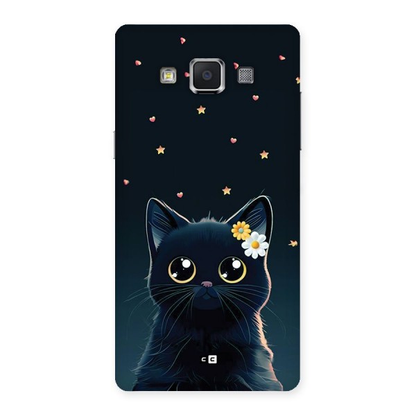 Cat With Flowers Back Case for Galaxy A5