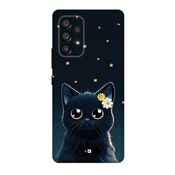 Cat With Flowers Back Case for Galaxy A53 5G