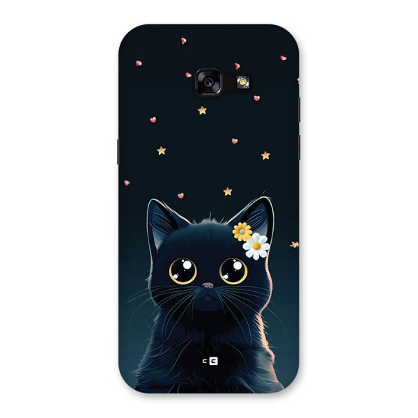 Cat With Flowers Back Case for Galaxy A5 2017