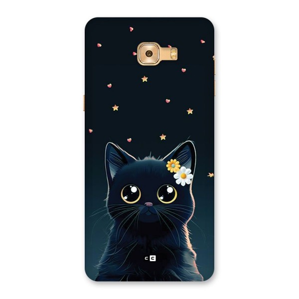 Cat With Flowers Back Case for Galaxy C9 Pro