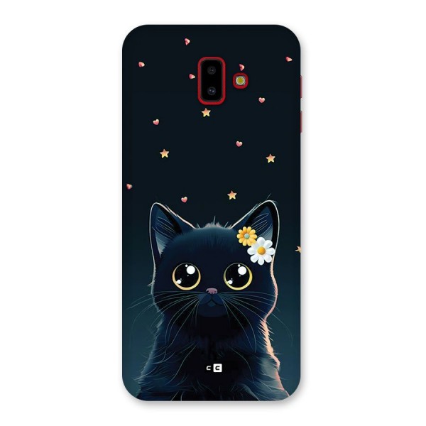 Cat With Flowers Back Case for Galaxy J6 Plus