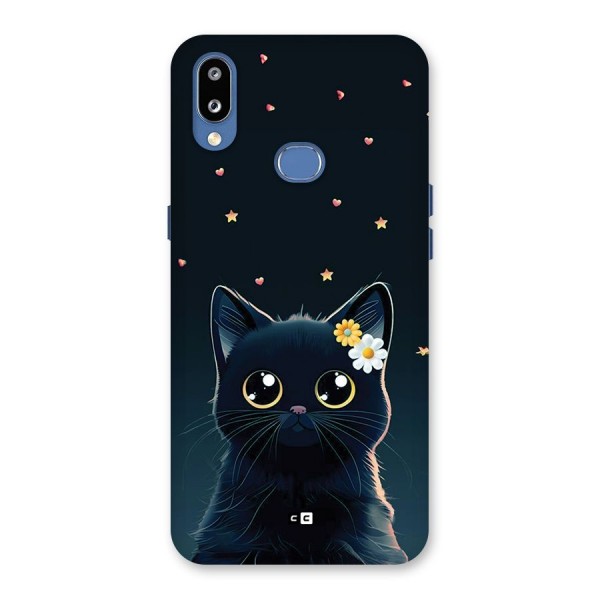 Cat With Flowers Back Case for Galaxy M01s