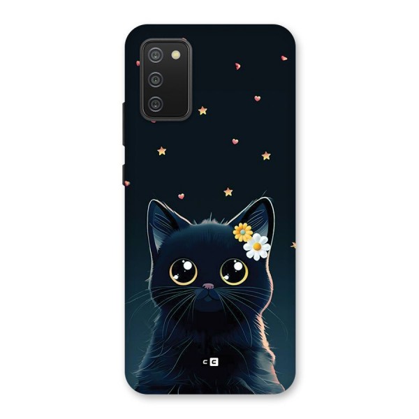 Cat With Flowers Back Case for Galaxy M02s