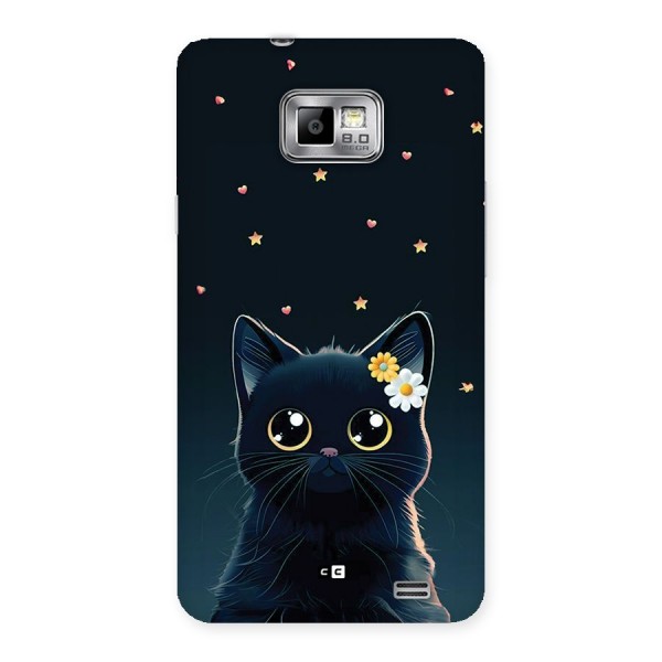 Cat With Flowers Back Case for Galaxy S2