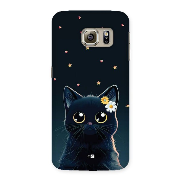 Cat With Flowers Back Case for Galaxy S6 Edge Plus