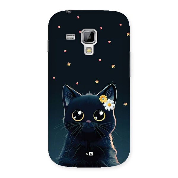 Cat With Flowers Back Case for Galaxy S Duos