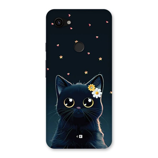 Cat With Flowers Back Case for Google Pixel 3a XL