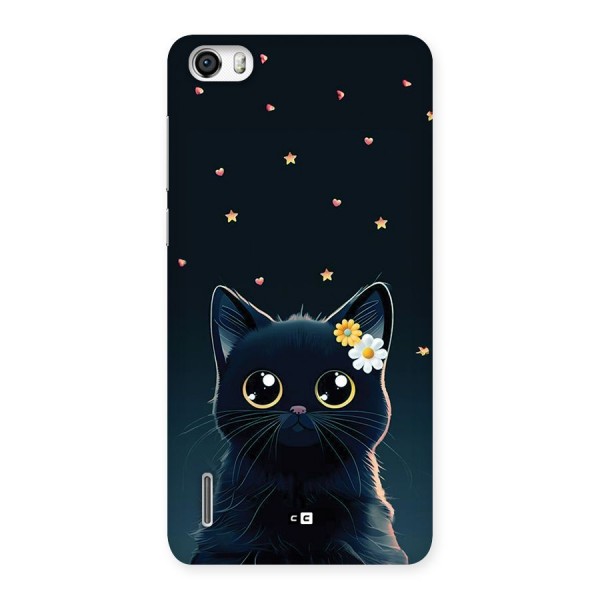 Cat With Flowers Back Case for Honor 6